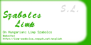 szabolcs limp business card